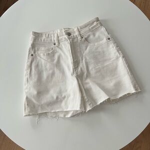White Denim Shorts